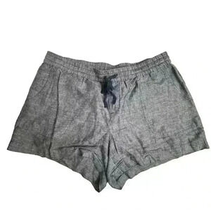 Soho Women's Blue Chambray Drawstring Shorts Size M